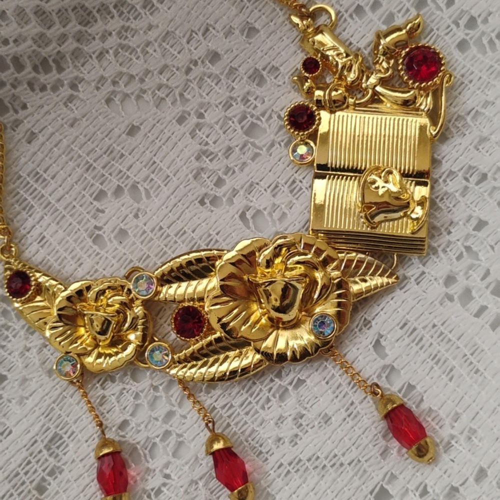 Disney Princess Beauty and the Beast statement Story Telling Statement Neklace